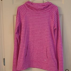 GapFit Pink Striped Soft Hoodie